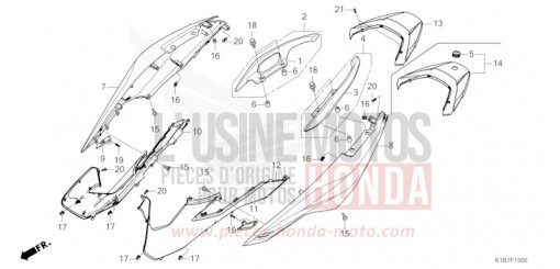 BODY COVER/REAR GRIP NSS350AN de 2022